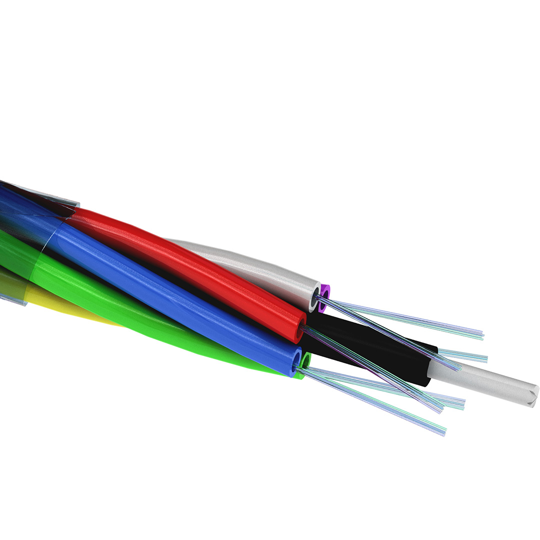 image of a stripped fiber optic cable